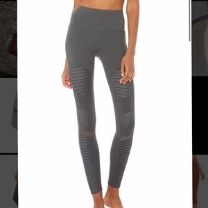alo high waist moto legging anthracite xs